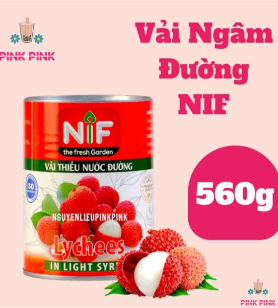 LON VẢI NGÂM ĐƯỜNG TIM ( NIF ) 560G (THÙNG)