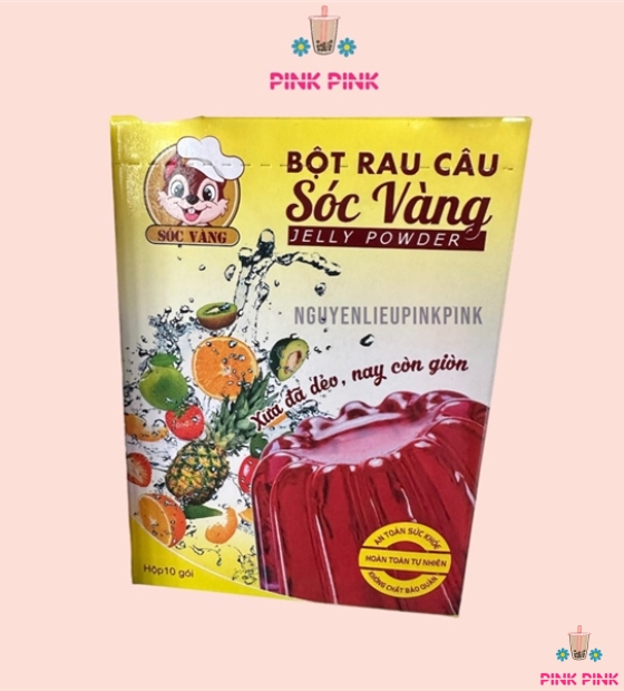 BK BỘT RAU CÂU DẺO SÓC VÀNG (thùng)