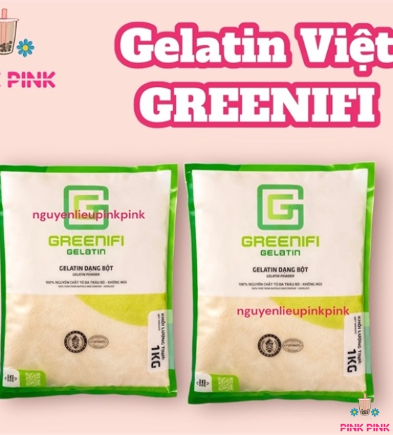 BK GELATIN 1KG (GREENIFI 250 BLOOM) - LẺ 100G
