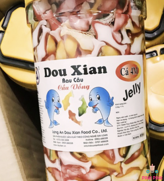 Thạch Cá 4 Màu Douxian Hàng Huy hủ 2.5kg