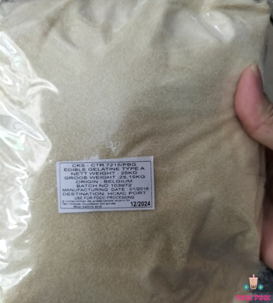 BK GELATIN 1KG (MẮC - 150 BLOOM) - Gói