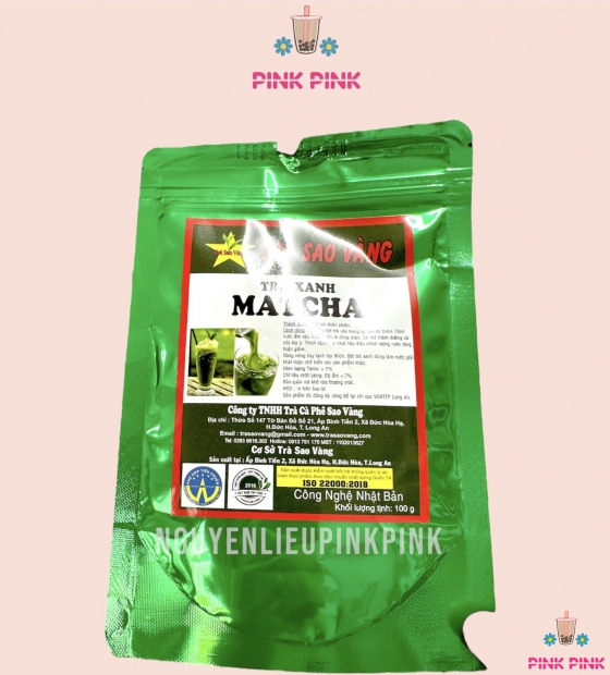 BỘT TRÀ XANH MATCHA SAO VÀNG GÓI 100G