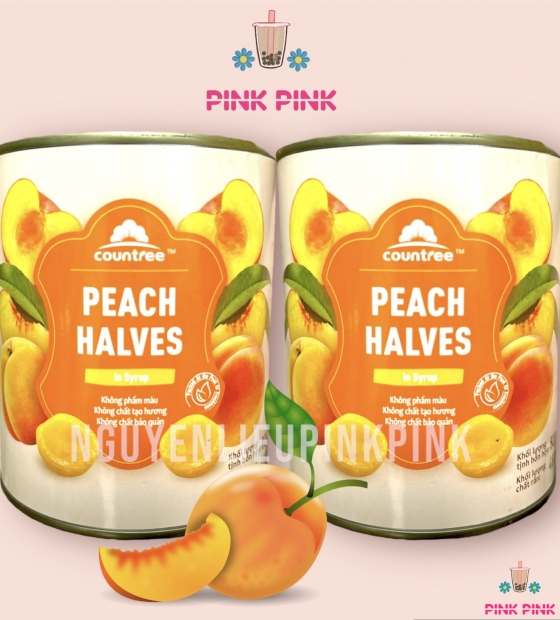 Đào Ngâm ĐÓNG LON Countree 820g